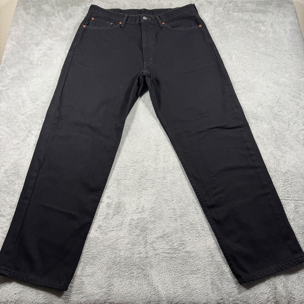 Levi's 550 Relaxed Fit Jeans Mens 38x32 (Fits 36x32) Black Denim